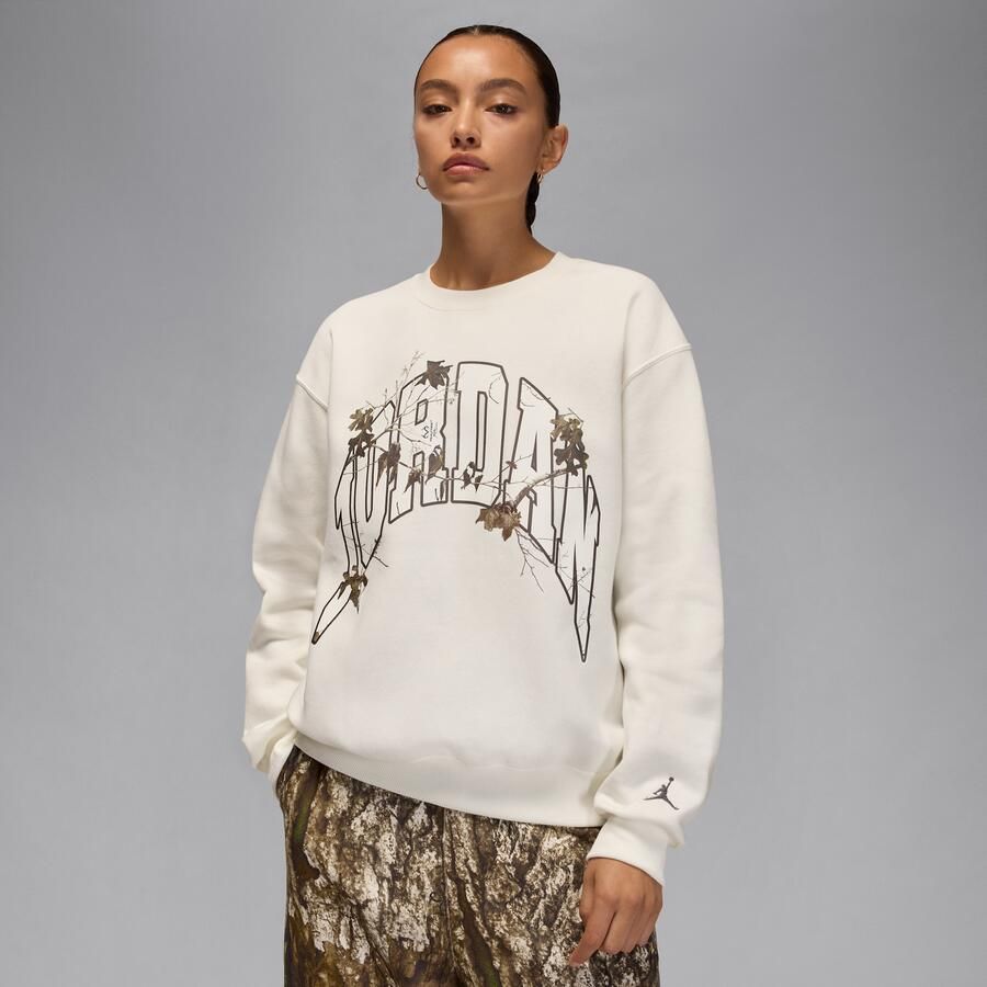 Jordan Brooklyn Fleece Realtree sweatshirt met ronde hals voor dames Wit - Foto 4