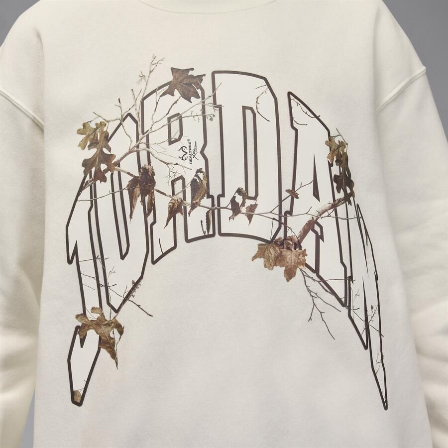 Jordan Brooklyn Fleece Realtree sweatshirt met ronde hals voor dames Wit - Foto 3
