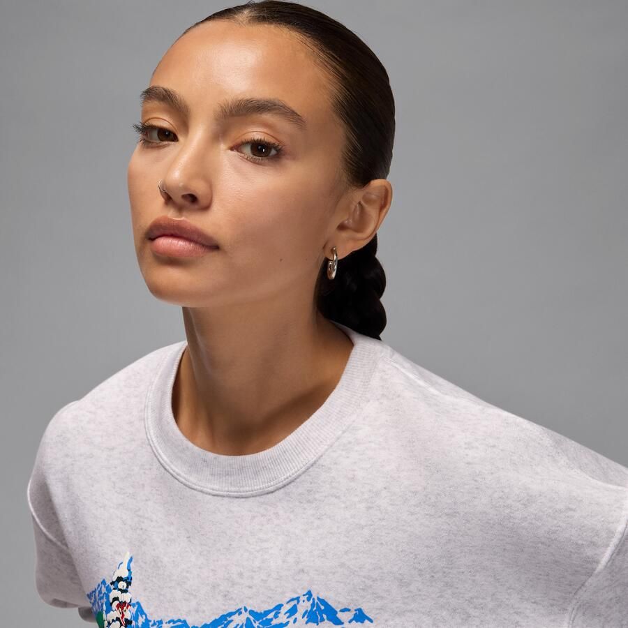 Jordan Brooklyn Fleece sweatshirt met ronde hals voor dames Bruin - Foto 2