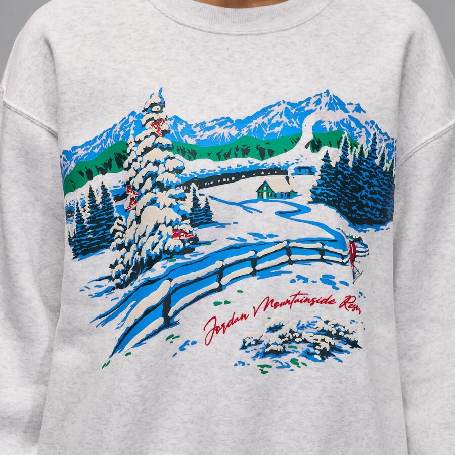 Jordan Brooklyn Fleece sweatshirt met ronde hals voor dames Bruin - Foto 3