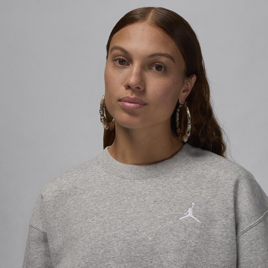 Jordan Brooklyn Fleece sweatshirt met ronde hals voor dames Grijs