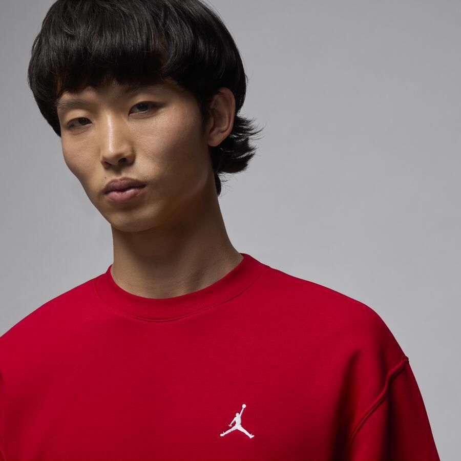 Jordan Brooklyn Fleece sweatshirt met ronde hals voor heren Rood