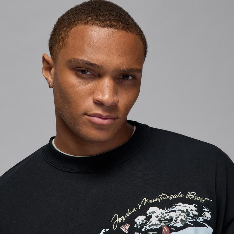 Jordan Brooklyn Fleece Sweatshirt met ronde hals voor heren Zwart - Foto 2