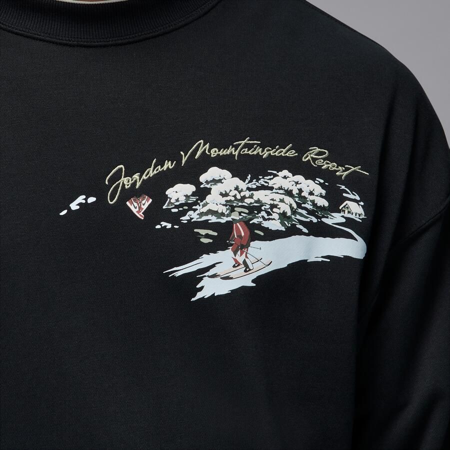 Jordan Brooklyn Fleece Sweatshirt met ronde hals voor heren Zwart - Foto 3