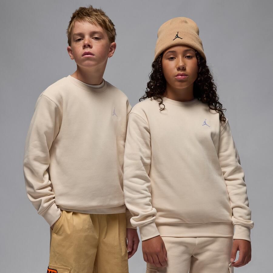 Jordan Brooklyn Fleece top met ronde hals voor kids Bruin - Foto 4