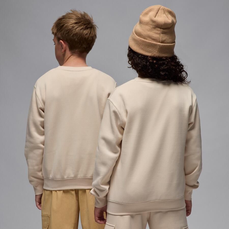 Jordan Brooklyn Fleece top met ronde hals voor kids Bruin