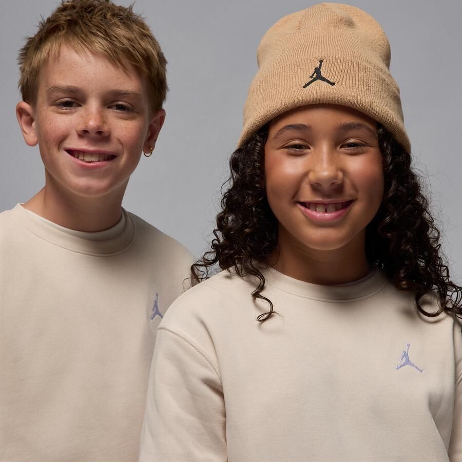 Jordan Brooklyn Fleece top met ronde hals voor kids Bruin - Foto 2
