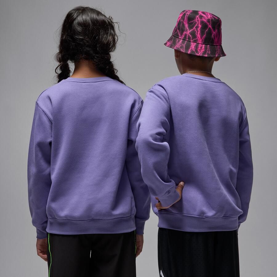Jordan Brooklyn Fleece top met ronde hals voor kids Paars