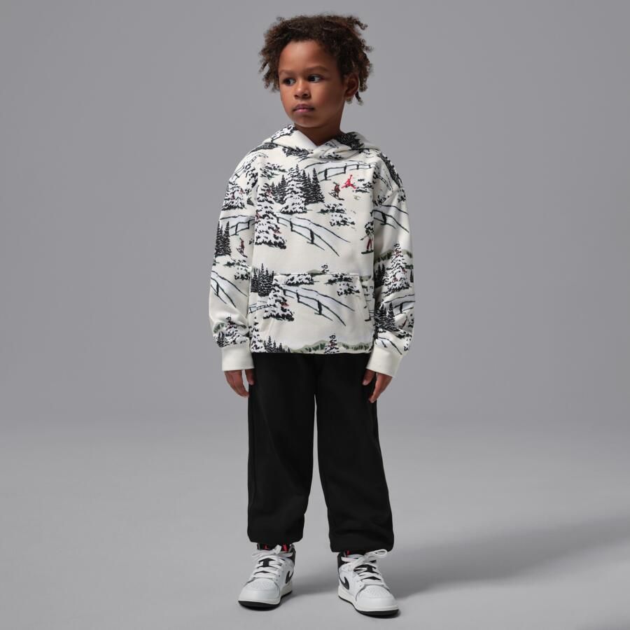 Jordan Brooklyn Fleece tweedelige feestdagenset voor kleuters Wit - Foto 4