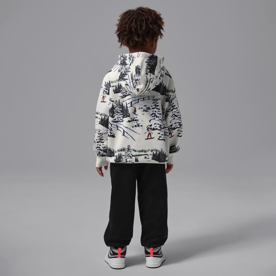 Jordan Brooklyn Fleece tweedelige feestdagenset voor kleuters Wit