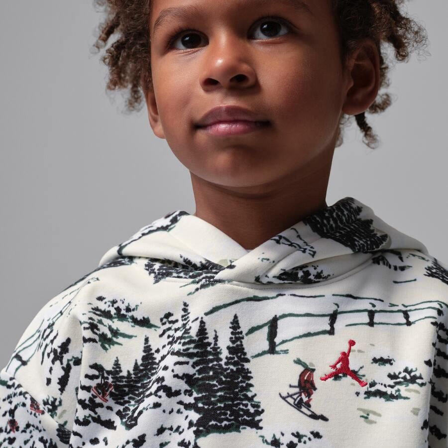 Jordan Brooklyn Fleece tweedelige feestdagenset voor kleuters Wit - Foto 3