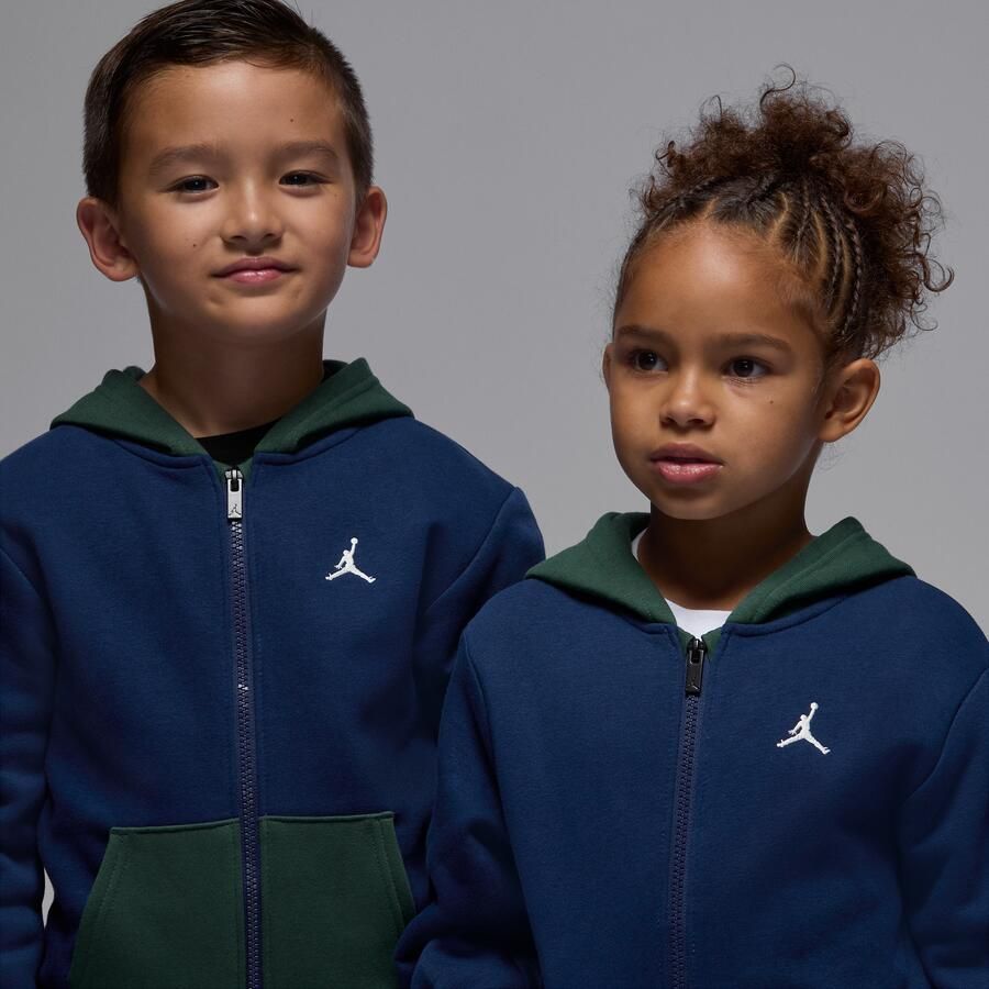 Jordan Brooklyn Fleece tweedelige hoodieset met rits voor kleuters Blauw - Foto 3