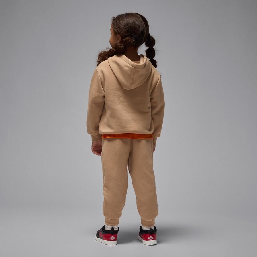 Jordan Brooklyn Fleece tweedelige hoodieset voor peuters Bruin