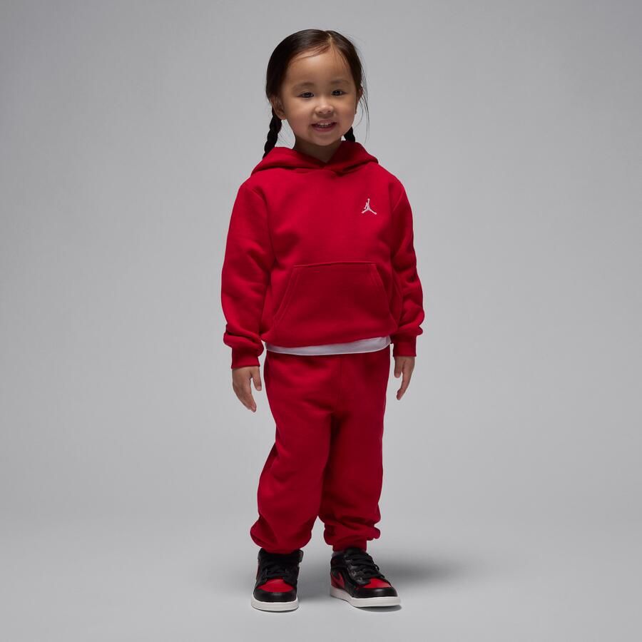 Jordan Brooklyn Fleece tweedelige hoodieset voor peuters Rood - Foto 4