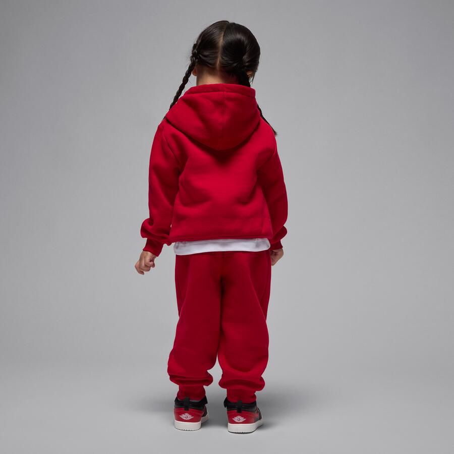 Jordan Brooklyn Fleece tweedelige hoodieset voor peuters Rood