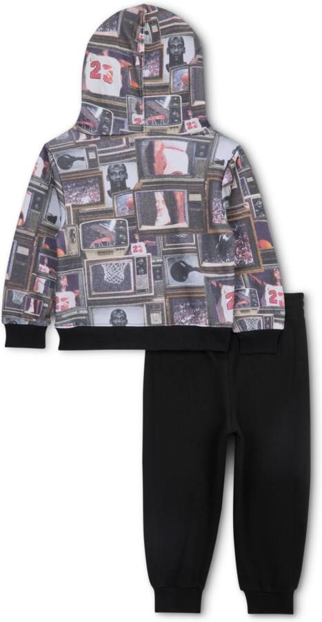 Jordan Brooklyn Fleece tweedelige set met print voor baby's (12-24 maanden) Zwart - Foto 2