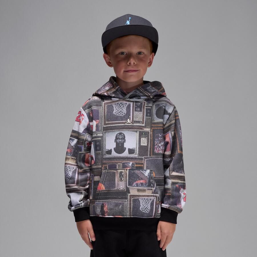 Jordan Brooklyn Fleece tweedelige set met print voor kleuters Zwart - Foto 2