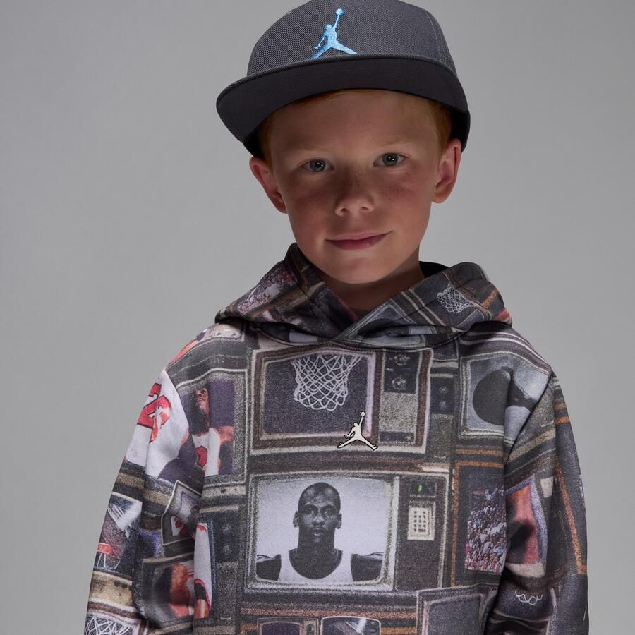 Jordan Brooklyn Fleece tweedelige set met print voor kleuters Zwart - Foto 3