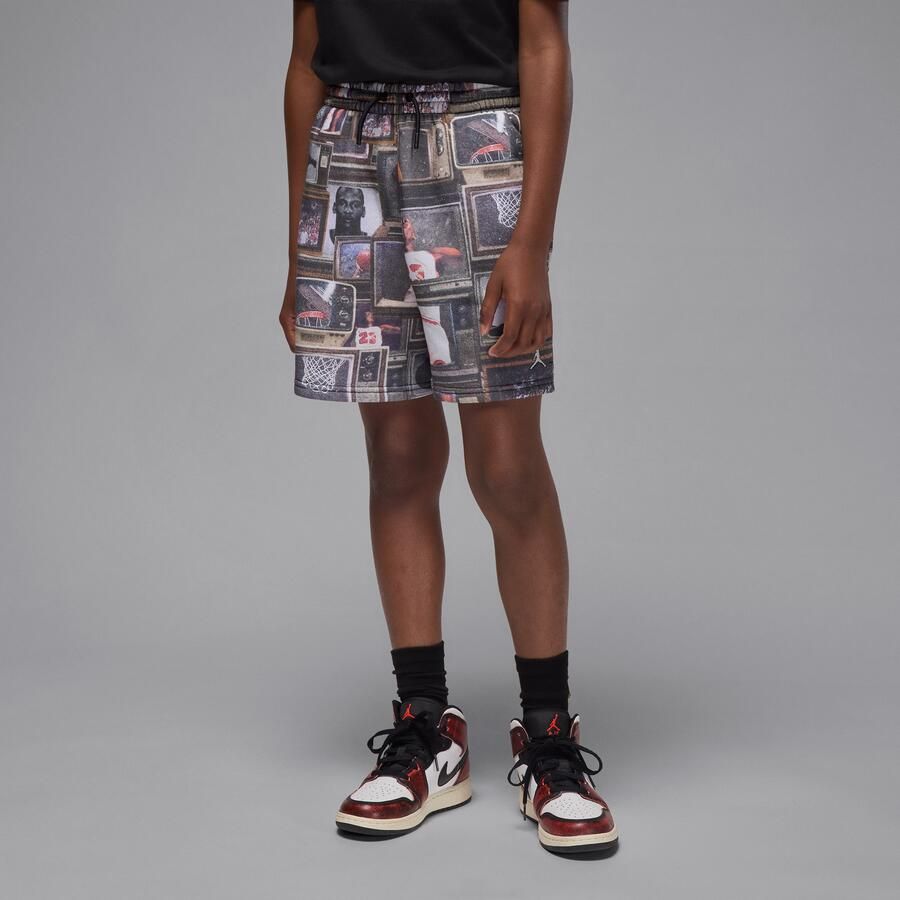 Jordan Brooklyn fleeceshorts met print voor kids Zwart - Foto 4
