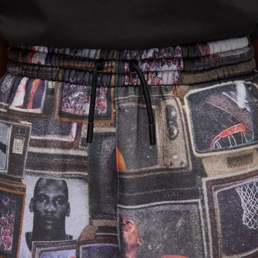 Jordan Brooklyn fleeceshorts met print voor kids Zwart - Foto 3