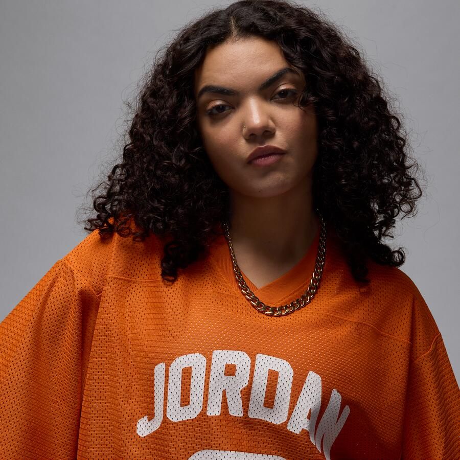 Jordan Brooklyn jersey van mesh voor dames Oranje - Foto 2