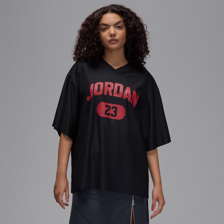 Jordan Brooklyn jersey van mesh voor dames Zwart - Foto 4