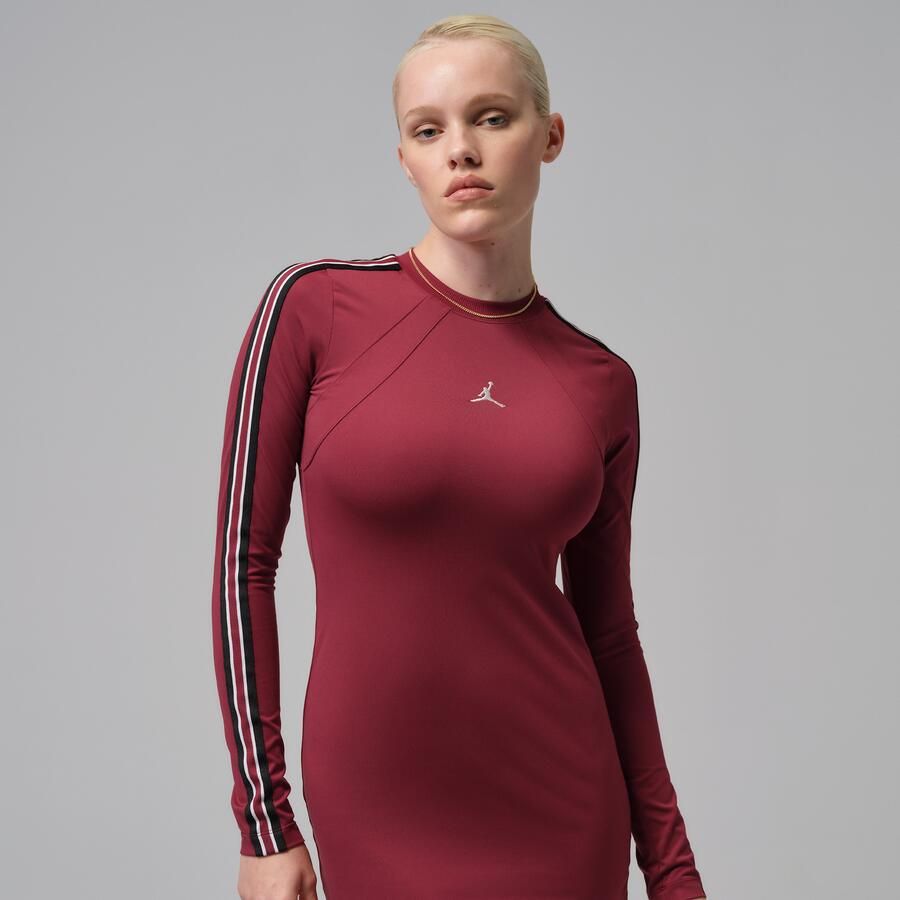 Jordan Brooklyn jurk met lange mouwen Rood - Foto 4
