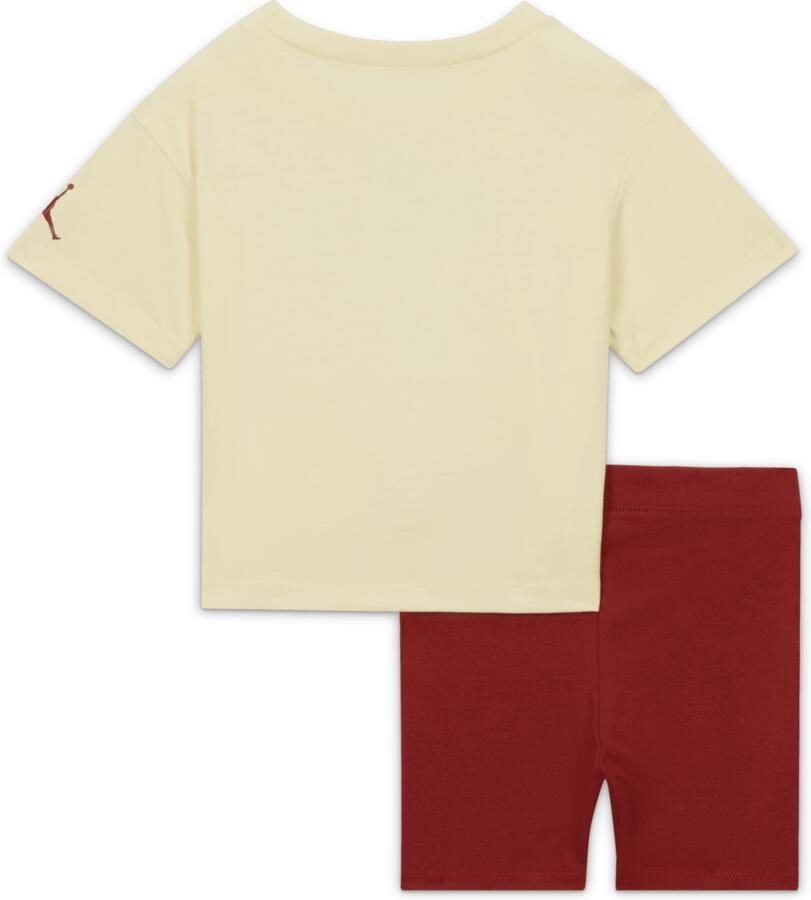 Jordan Brooklyn Mini Me bikeshortsset voor baby's (12-24 maanden) Rood - Foto 2