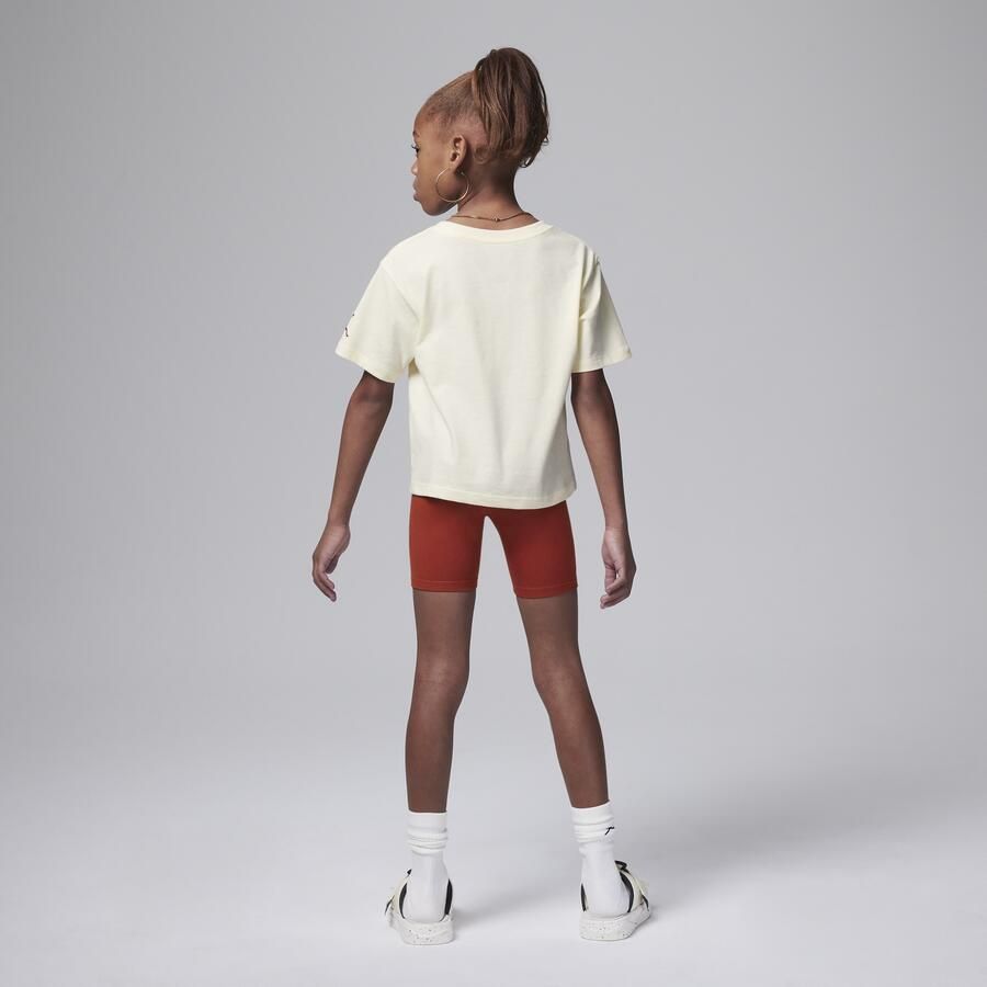 Jordan Brooklyn Mini Me bikeshortsset voor kleuters Rood - Foto 4