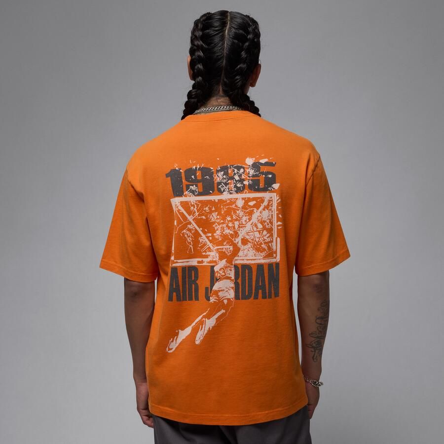 Jordan Brooklyn oversized T-shirt met graphic voor heren Oranje - Foto 4