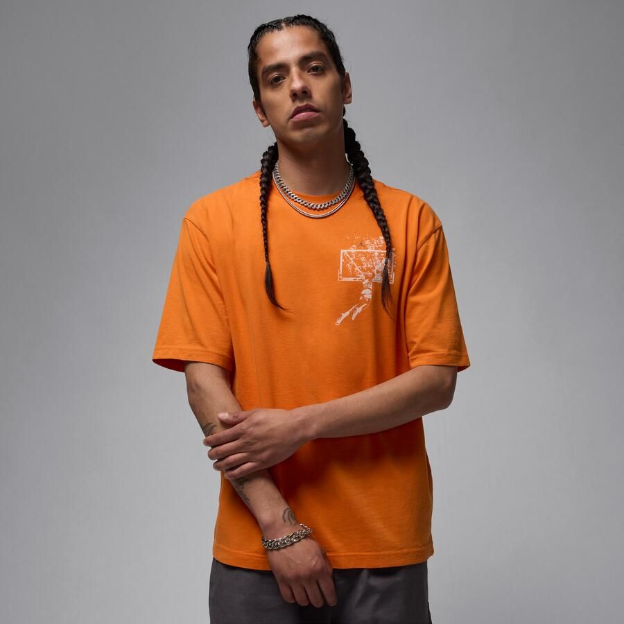 Jordan Brooklyn oversized T-shirt met graphic voor heren Oranje