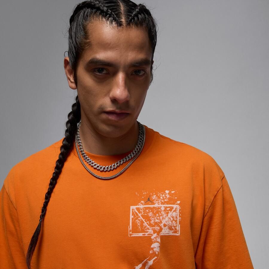 Jordan Brooklyn oversized T-shirt met graphic voor heren Oranje - Foto 2