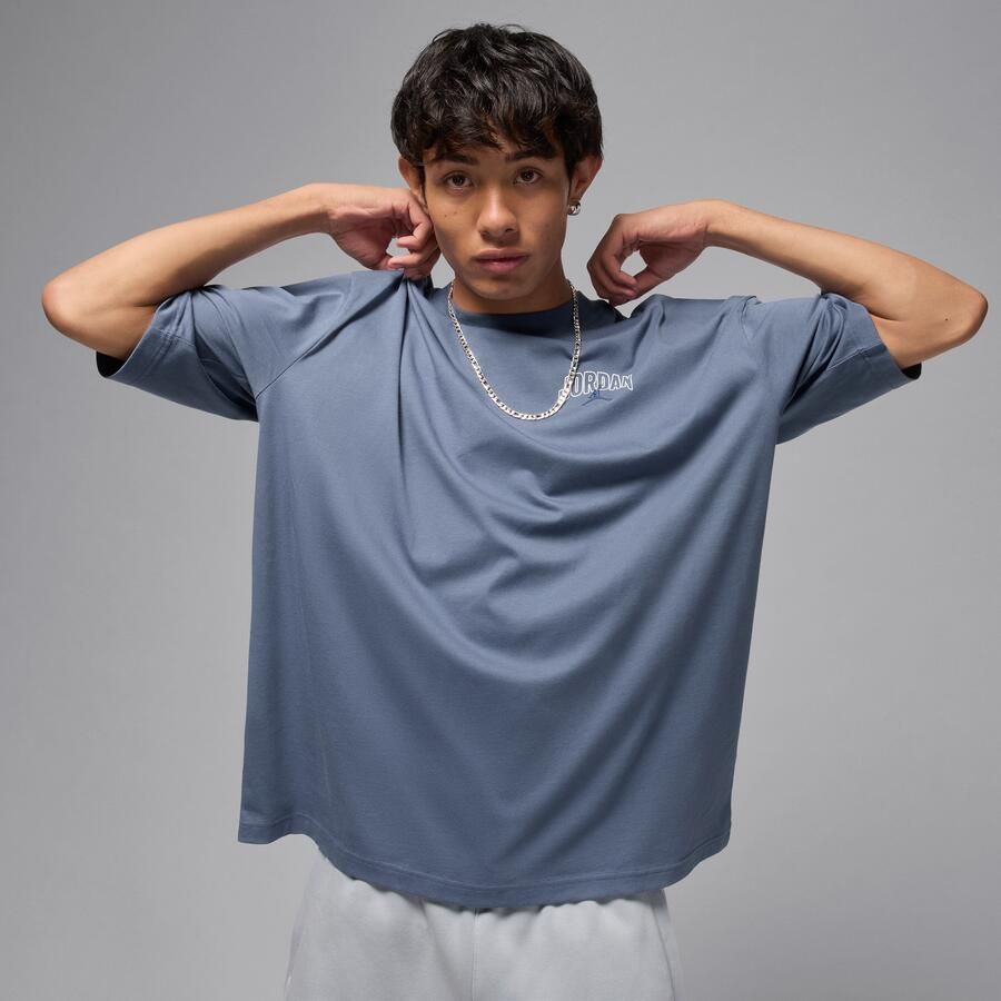 Jordan Brooklyn oversized T-shirt met korte mouwen voor heren Blauw - Foto 4