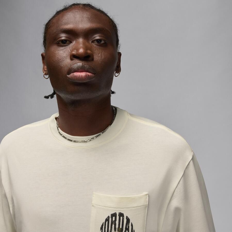 Jordan Brooklyn Realtree herentop met ronde hals lange mouwen en zak Wit - Foto 2