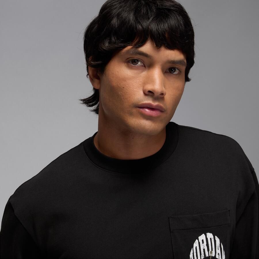 Jordan Brooklyn Realtree herentop met ronde hals lange mouwen en zak Zwart - Foto 2