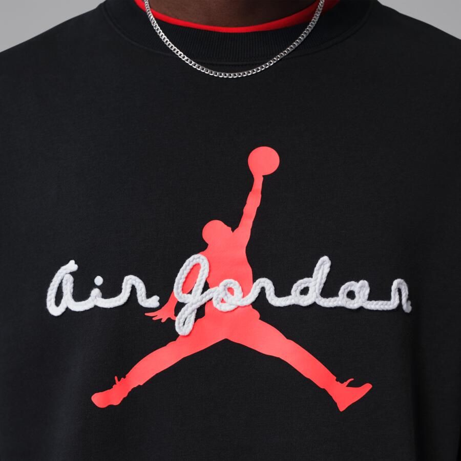 Jordan Brooklyn sweatshirt van fleece met ronde hals voor heren Zwart - Foto 3