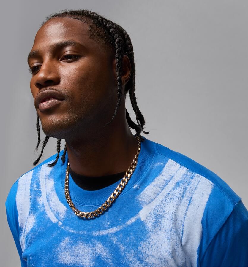 Jordan Brooklyn T-shirt met universiteitsgraphic voor heren Blauw - Foto 3