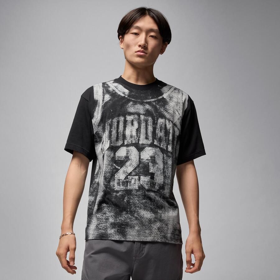 Jordan Brooklyn T-shirt met universiteitsgraphic voor heren Zwart - Foto 4