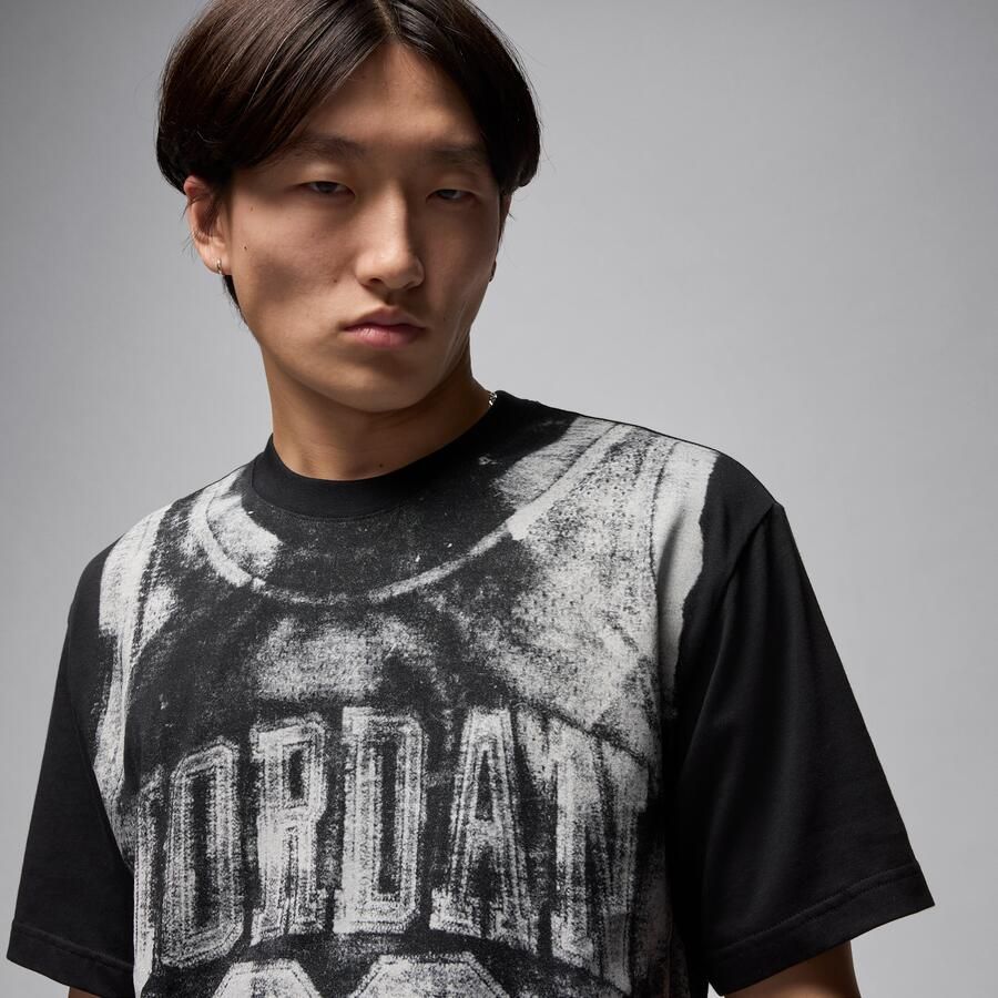 Jordan Brooklyn T-shirt met universiteitsgraphic voor heren Zwart - Foto 2