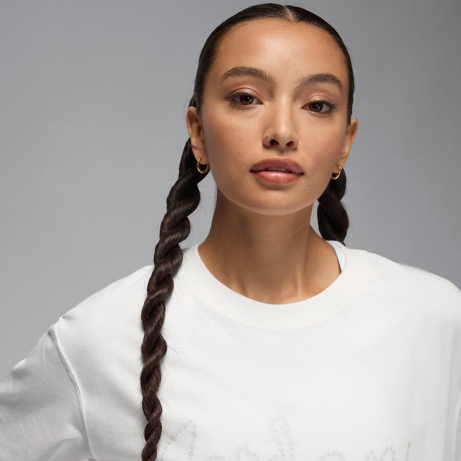 Jordan Brooklyn T-shirt voor dames Wit - Foto 2