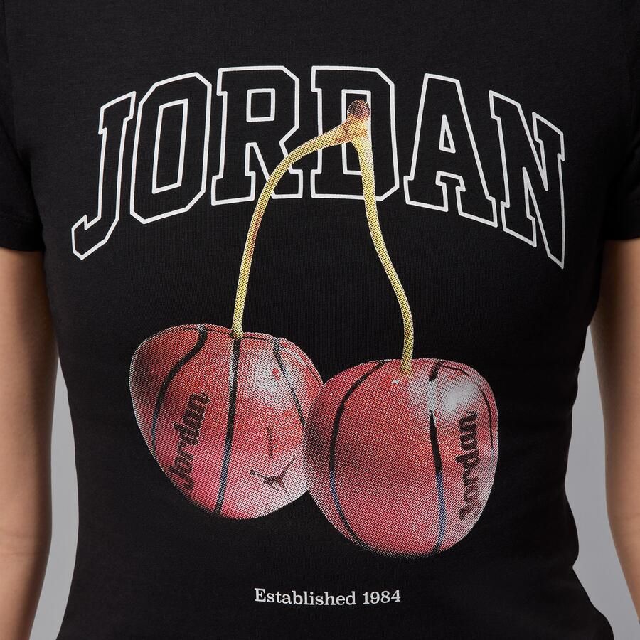 Jordan Brooklyn T-shirt voor dames Zwart - Foto 3