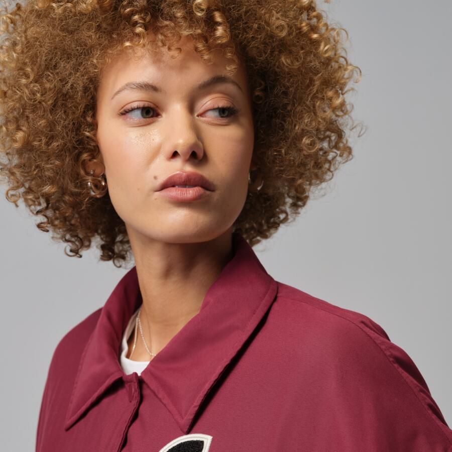 Jordan Brooklyn Therma-FIT varsityjack voor dames Rood - Foto 2