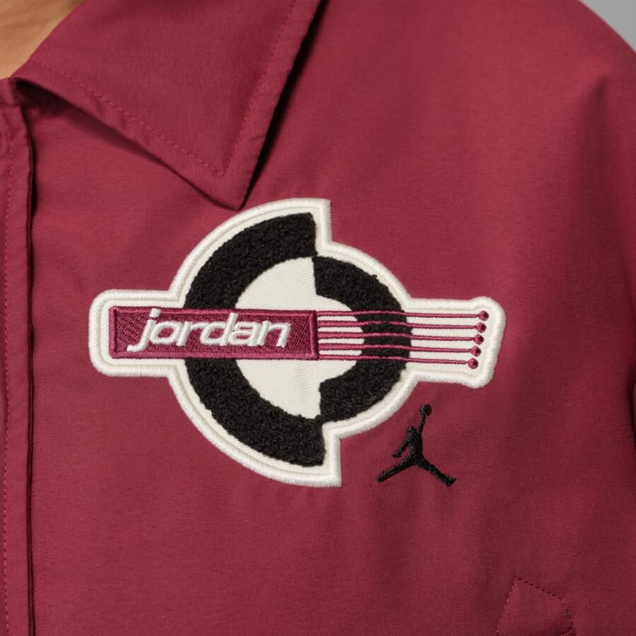 Jordan Brooklyn Therma-FIT varsityjack voor dames Rood - Foto 3