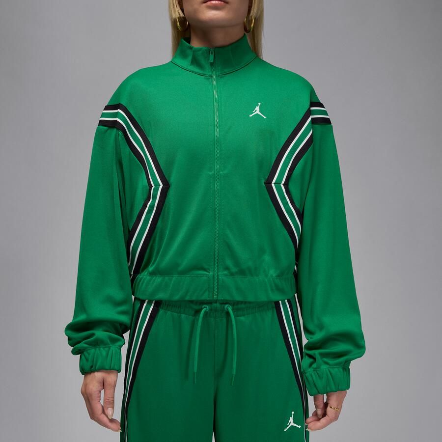 Jordan Brooklyn trainingsjack met rits voor dames Groen - Foto 3
