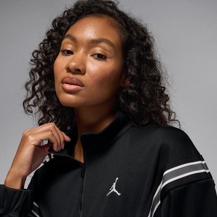 Jordan Brooklyn trainingsjack met rits voor dames Zwart - Foto 2