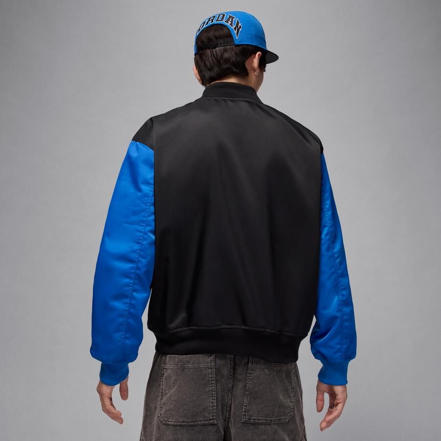 Jordan Brooklyn varsityjack in collegestijl voor heren Zwart