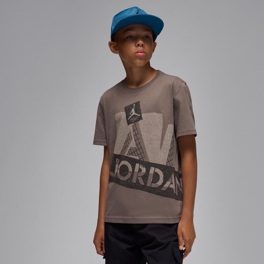 Jordan Cave Stone 4 retro T-shirt voor kids Grijs - Foto 4