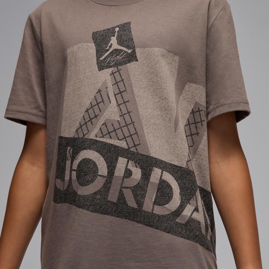 Jordan Cave Stone 4 retro T-shirt voor kids Grijs - Foto 3