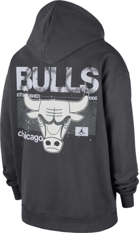 Jordan Chicago Bulls Basketball Flight fleece hoodie voor heren Grijs