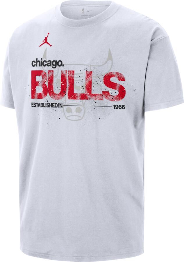 Jordan Chicago Bulls Courtside '85 NBA Statement T-shirt voor heren Wit - Foto 2